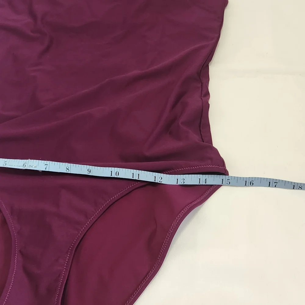 Athleta Keyhole One Piece Swimsuit Swim Strappy Purple Small Tall Skinny Strap